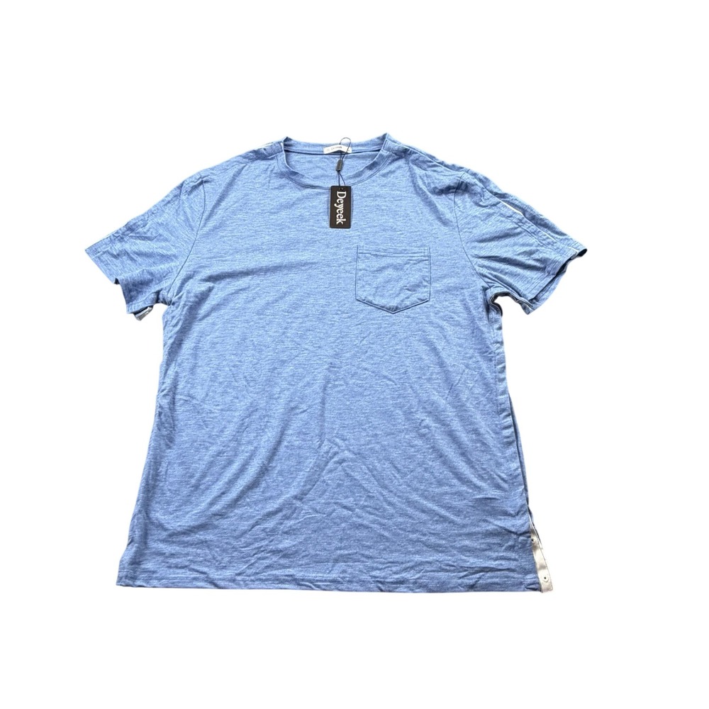 Deyeek Blue Snap Side Pocket T-Shirt Short Sleeve Size M NWT